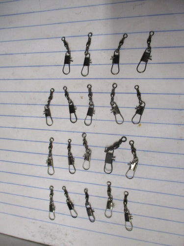 Used Fishing Barrel Swivels - 19 ct
