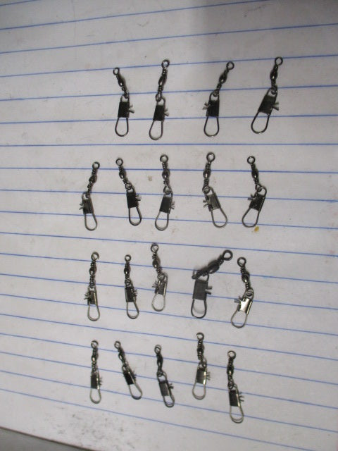 Used Fishing Barrel Swivels - 19 ct