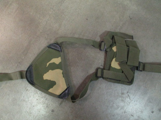 Camo Tactical Shoulder Holster With Double Magazine Pouch