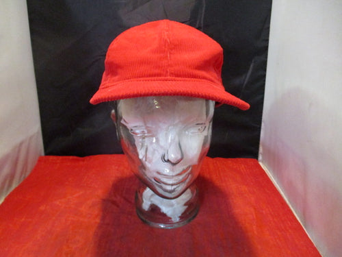 Used Lands End Corduroy Hat Red