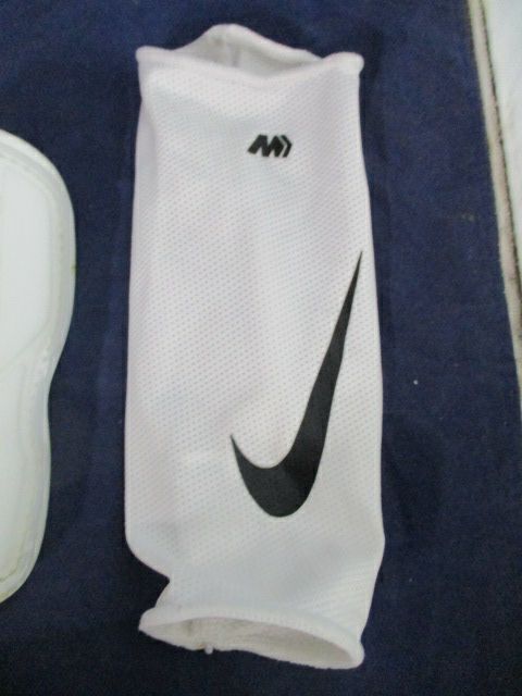 Used Nike Mercurial Lite Shin Guards Youth Size Large - chewed