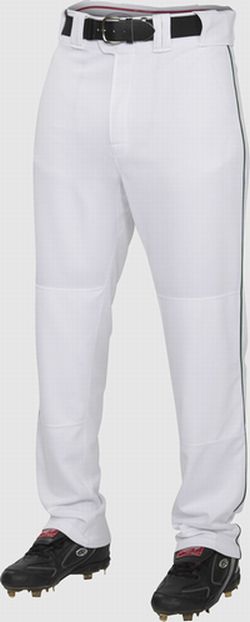 New Rawlings Semi-Relaxed Green Piped Baseball Pants Adult Size XL- White