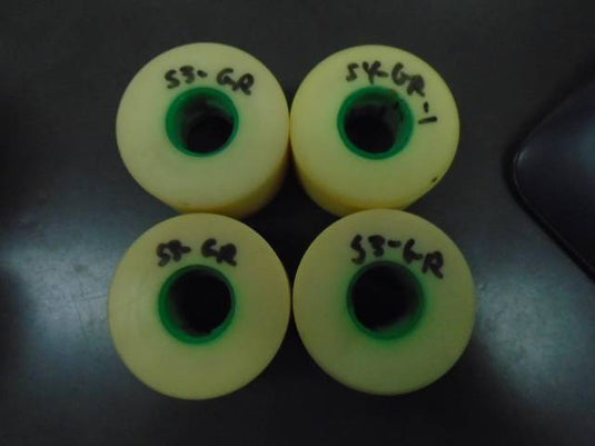 New White 54-GR-1 SKATEBOARD WHEELS Set of 4
