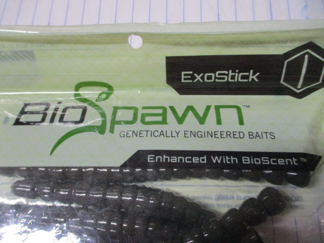 Load image into Gallery viewer, Biospawn ExoStick Pro Bait Green Pumpkin - 8 ct
