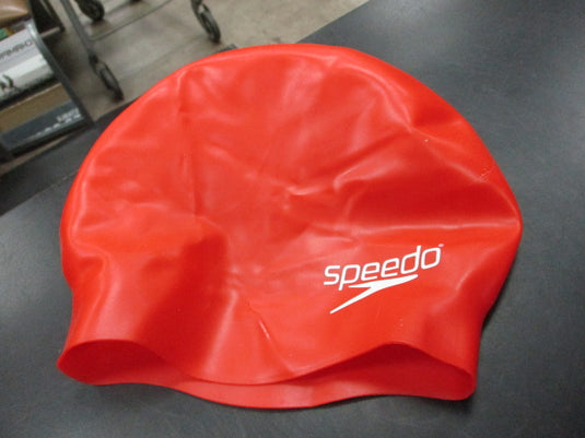 Used Speedo Red Swim Cap