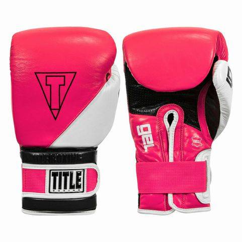 New TITLE GEL E-Series Training/Sparring Gloves 14oz Pink