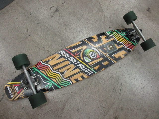 Load image into Gallery viewer, Used Sector 9 Push Don&#39;t Pollute 38&quot; Longboard with ABEC11 75mm Wheels
