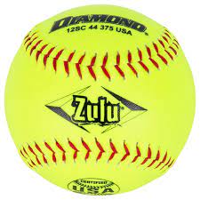 Load image into Gallery viewer, New Diamond ZULU .44 COR USA 12&quot; Slowpitch Softball - 1 Dozen
