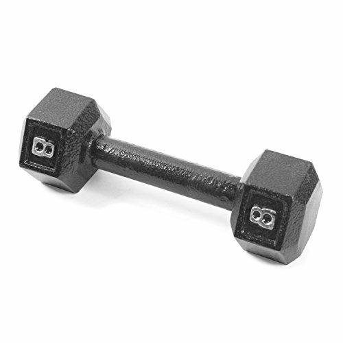 New Cap 30 lb Black Hex Iron Dumbbell