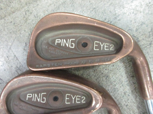 Used PING Eye 2 Beryllium Copper Irons 3-PW-SW Black Dot RH All Matching Serial#