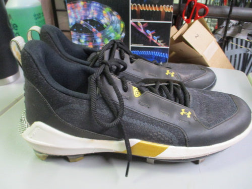 Used Under Armour Harper Hybrid Baseball Cleats Metal / Molded Size 12.5 - Black