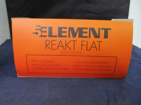 New 5th Element Reakt Flat Goggles - White/ Revo Blue Green
