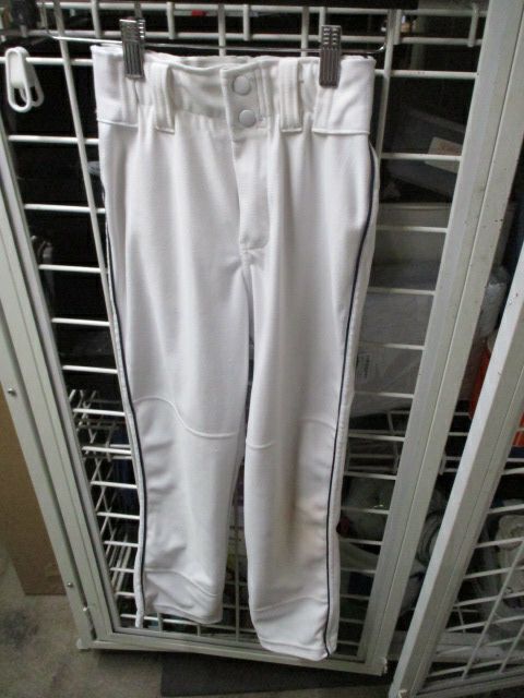 Used A4 White Open Bottom Black Pinned Striped Pants Youth Size Medium