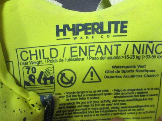 Used Hyperlite Neoprene Lifejacket Child 33-55lbs