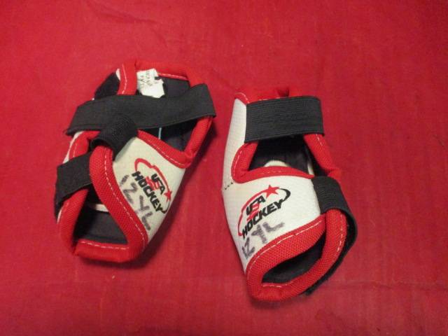 Load image into Gallery viewer, Used OneGoal Hockey Elbow Pads Size YOUTH LARGE White/Red/Black

