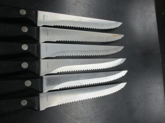 SKY LIGHT Steak Knives, Non Serrated Steak Knife Set of 6, Kitchen