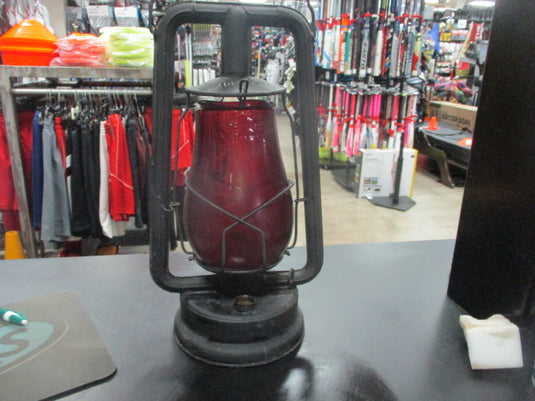 Used Vintage Dietz Fitz All Oil Lantern with Red Globe