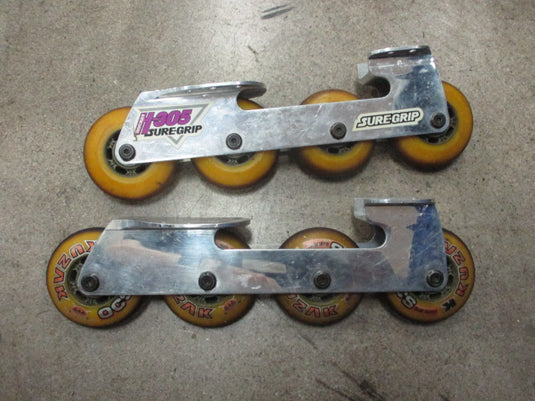 Used H-305 Sure Grip Inline Hockey Skate Chassis / Wheel Set