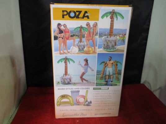 New POZA Palm Tree Island Drink Cooler & 2 PC Palm Tree Drink Holder