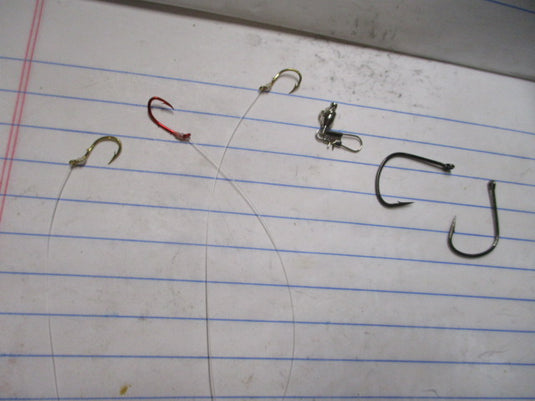 Used Snelled Fishing Hooks, Hooks, and Swivel