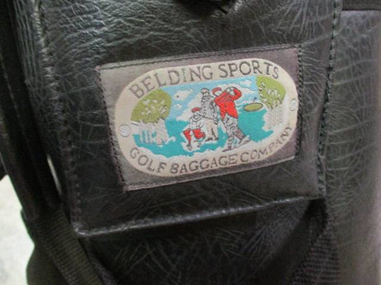 Used Belding Sports Black Leather Golf Bag