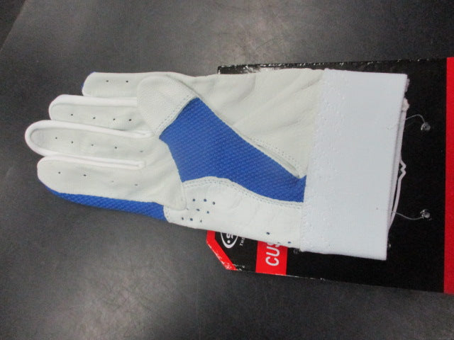 Load image into Gallery viewer, New STXX SheepSkin Leather Batting Gloves Blue/White Size Adult XL
