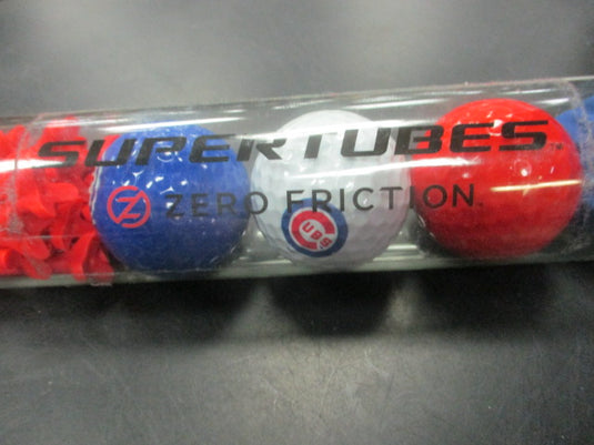 Zero Friction Super Tube Glove, Tees, Golf Ball Set - CUBS