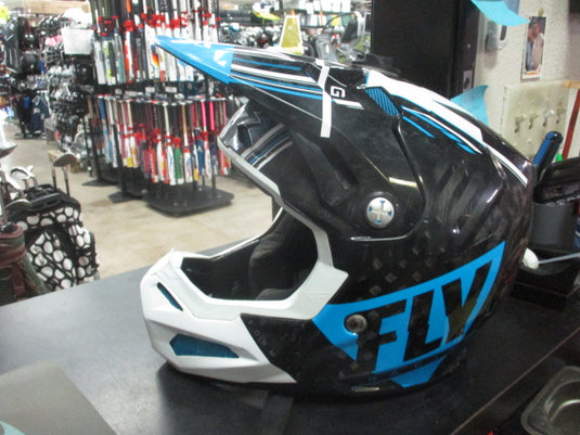 Used Fly Racing Formula Motocross Helmet Size Large 59-60cm w/ Extra Visor