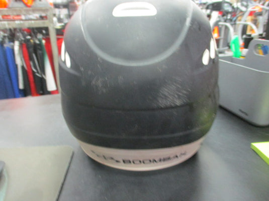 Used BoomBah Black/White Senior 7-7 3/4" Softball Batting Helmet