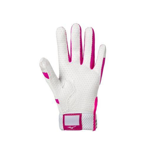 Load image into Gallery viewer, New Mizuno Youth White/Pink MVP Batting Gloves T-Ball
