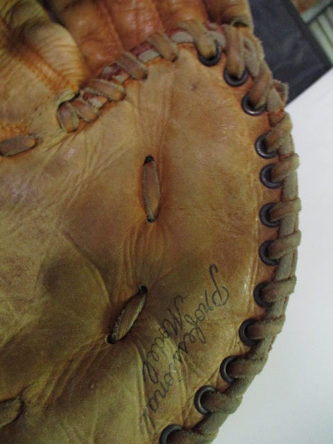 Used Vintage Professional Model Leather 1st Baseman's Glove