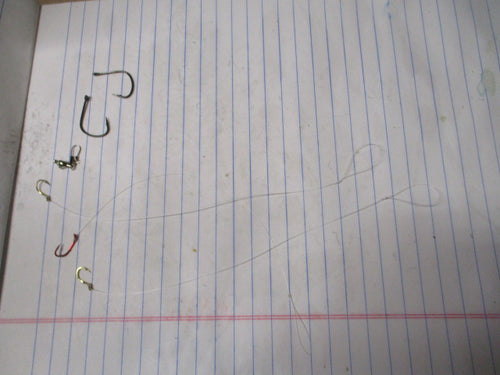 Used Snelled Fishing Hooks, Hooks, and Swivel