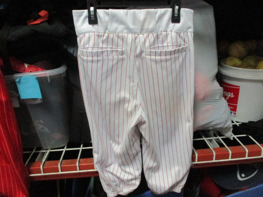 Used White/Red Pin Striped Baseball Pants Size Adult Small