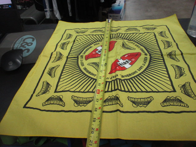 Load image into Gallery viewer, Used Yellow Arizona Snowbowl Bandana 20.5&quot; x 19.5&quot; (never used)
