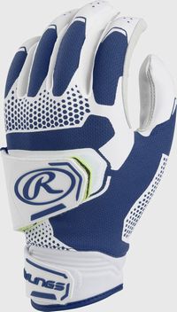 New Rawlings Workhorse Pro Softball Batting Gloves Navy / White Small