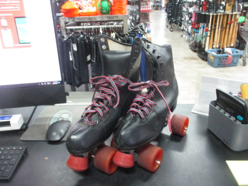 Used Black Leather Roller Skates Size 11