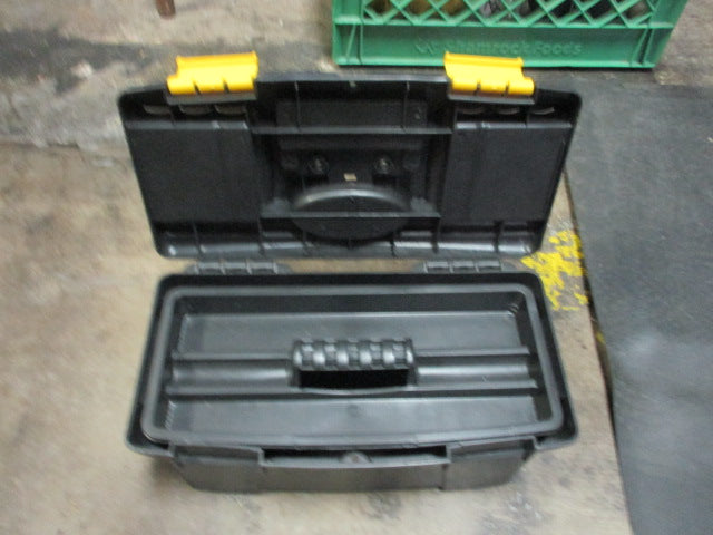 Load image into Gallery viewer, Used Organizing Tool Craft or Troubles Box 13 x 7 x 6 Black &amp; Yellow
