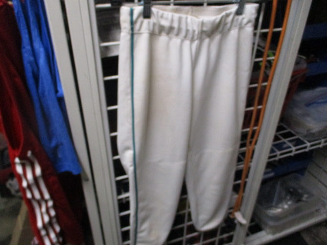 Load image into Gallery viewer, Used The Glove Athletitude Softball Pants White w/ Blue Piping Small
