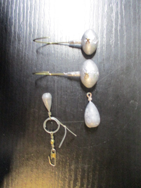 Used Weighted Hooks and weights -2.7 oz in total