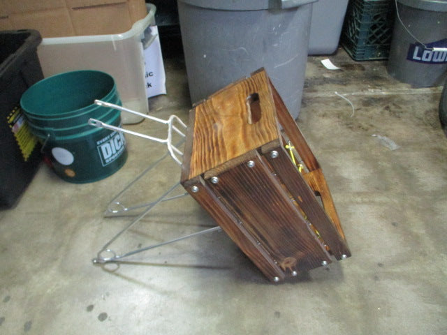 Load image into Gallery viewer, Used Custom Rustic Wood Rear Bike Rack / Basket
