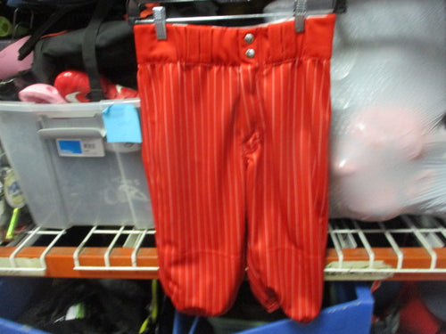 Used Red Pin Striped Baseball Pants Size Youth Large