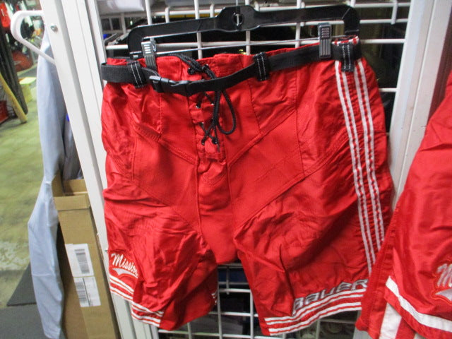 Load image into Gallery viewer, Used Bauer Mission Red Hockey Shell Cover Pants Size Small + 1&quot;
