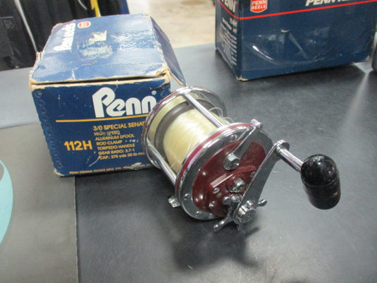 Used PENN 112H 3/0 FISHING REEL With Box