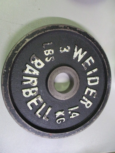 Used Weider 1" 3 lb Weight Plate