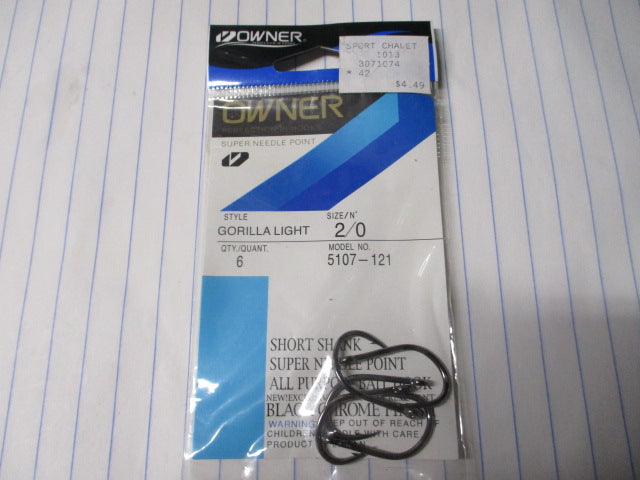 Load image into Gallery viewer, Used Owner Gorilla Light 2/0 Hooks - 5 ct
