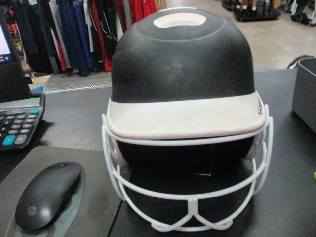 Load image into Gallery viewer, Used BoomBah Black/White Senior 7-7 3/4&quot; Softball Batting Helmet
