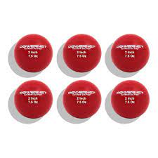 New PowerNet 2" Micro Weighted Training Balls (6 Pack) (7.5 Oz - Red)