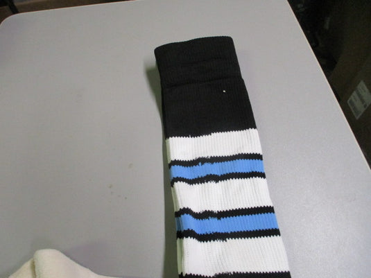 Used TCK Stirrup Socks Black, Carolina Blue, & White