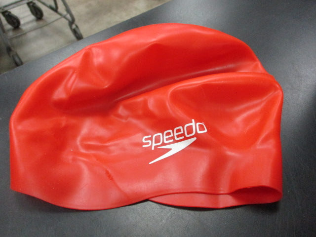 Load image into Gallery viewer, Used Speedo Red Swim Cap
