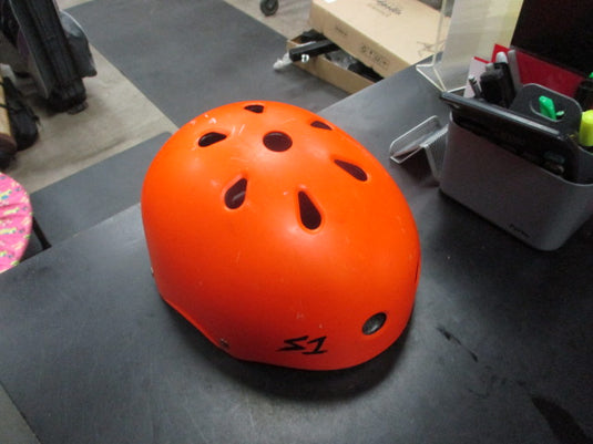Used S1 Lifter Orange Skate Helmet Size Medium